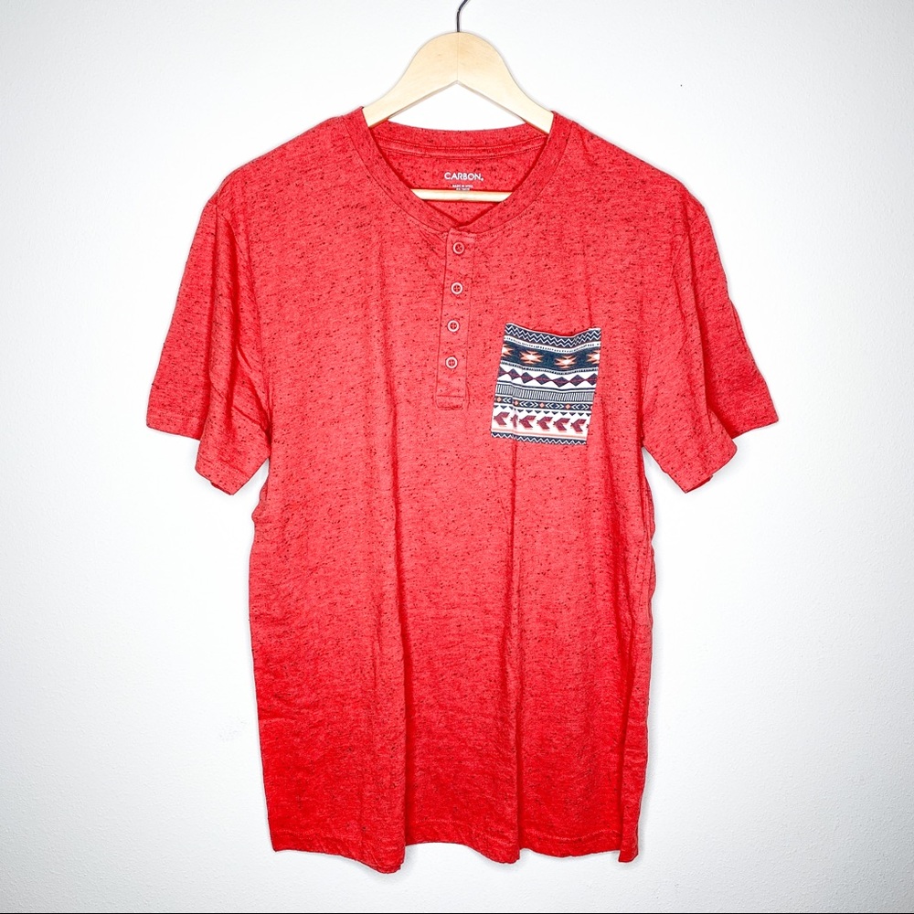 CARBON Men’s Red Short Sleeve Shirt